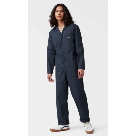 Dickies Men's Performance Coveralls Navy Flex Temp Control Polyester ~ 2XL Tall - Picture 3 of 7